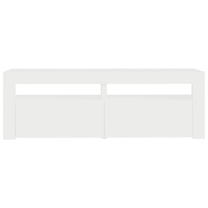 Móvel de TV Benita - Cor Branco - Com Luzes LED - 120x35x40 cm - Design Moderno