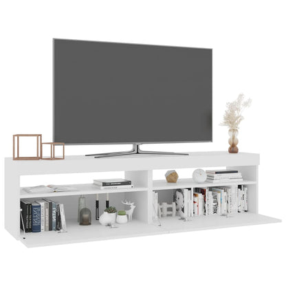 Móvel de TV com luzes LED 2 pcs 75x35x40 cm branco