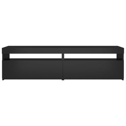 Móvel de TV com luzes LED 2 pcs 75x35x40 cm preto