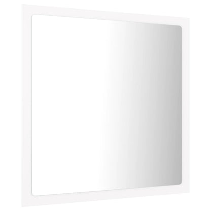 Espelho de casa de banho com LED 40x8,5x37 cm acrílico branco