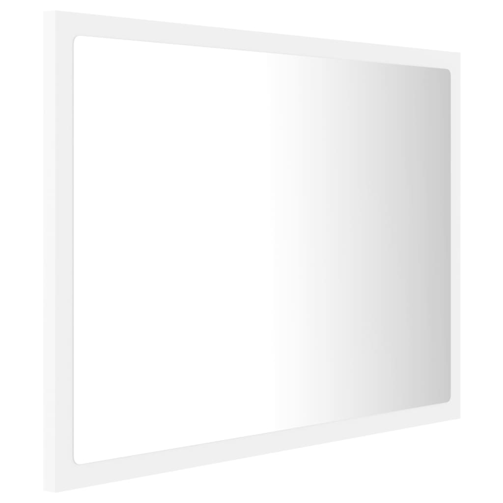 Espelho de casa de banho com LED 60x8,5x37cm acrílico branco