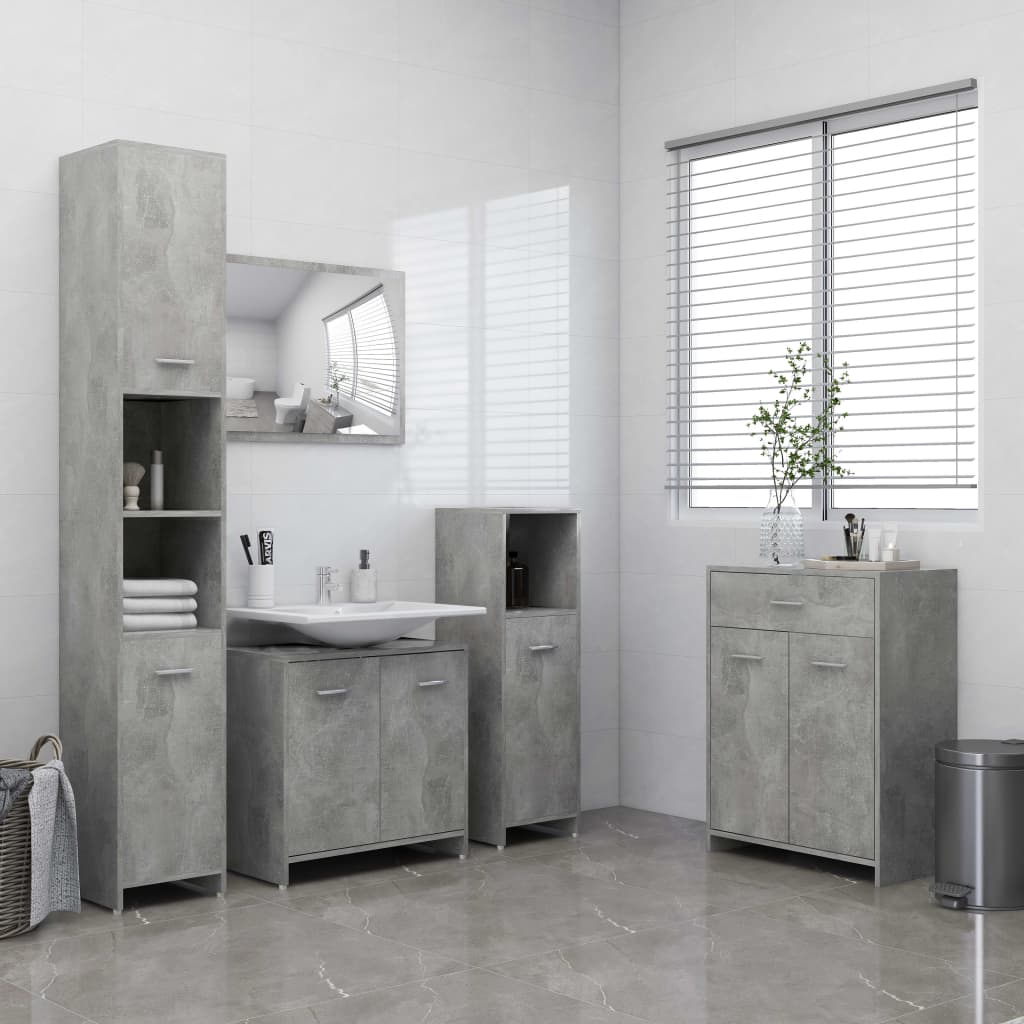 Móvel de Casa de Banho Bathe - Cinzento Cimento - Design Moderno