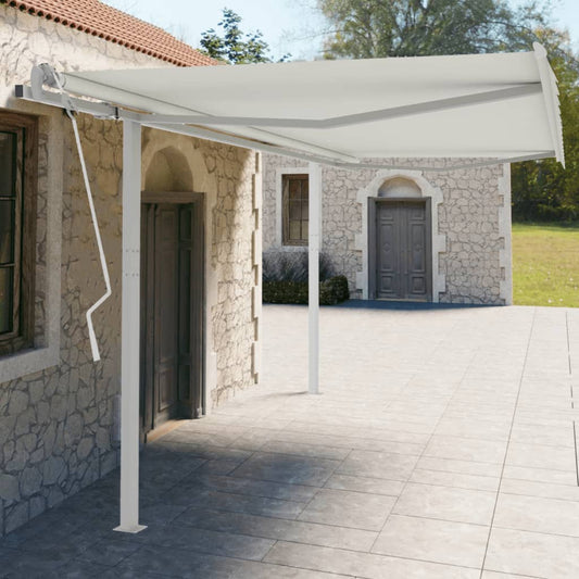 Conjunto de postes para toldo 450x245 cm ferro branco