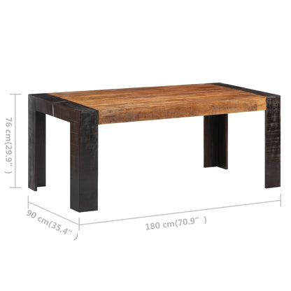 Mesa de jantar 180x90x76 cm madeira de mangueira maciça