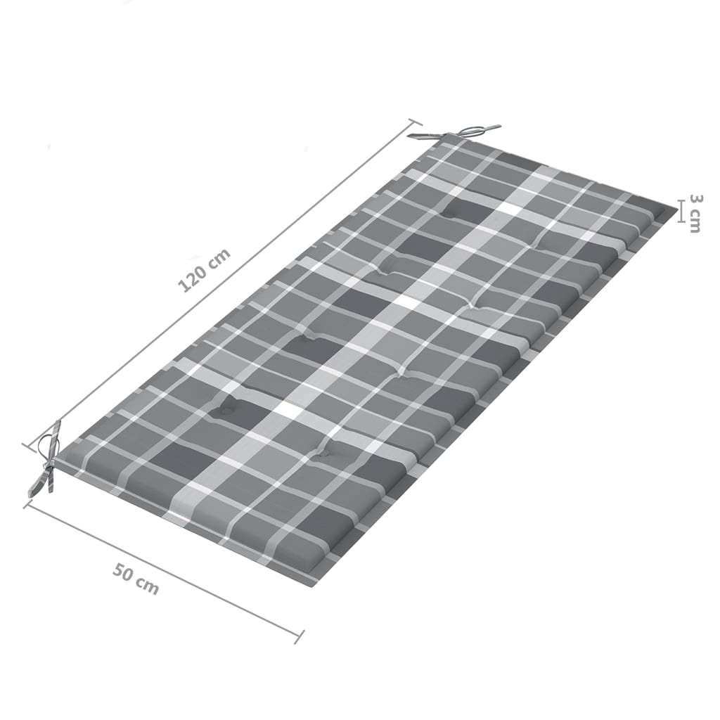 Banco de jardim 2 lugares c/ almofadão 120 cm eucalipto maciço