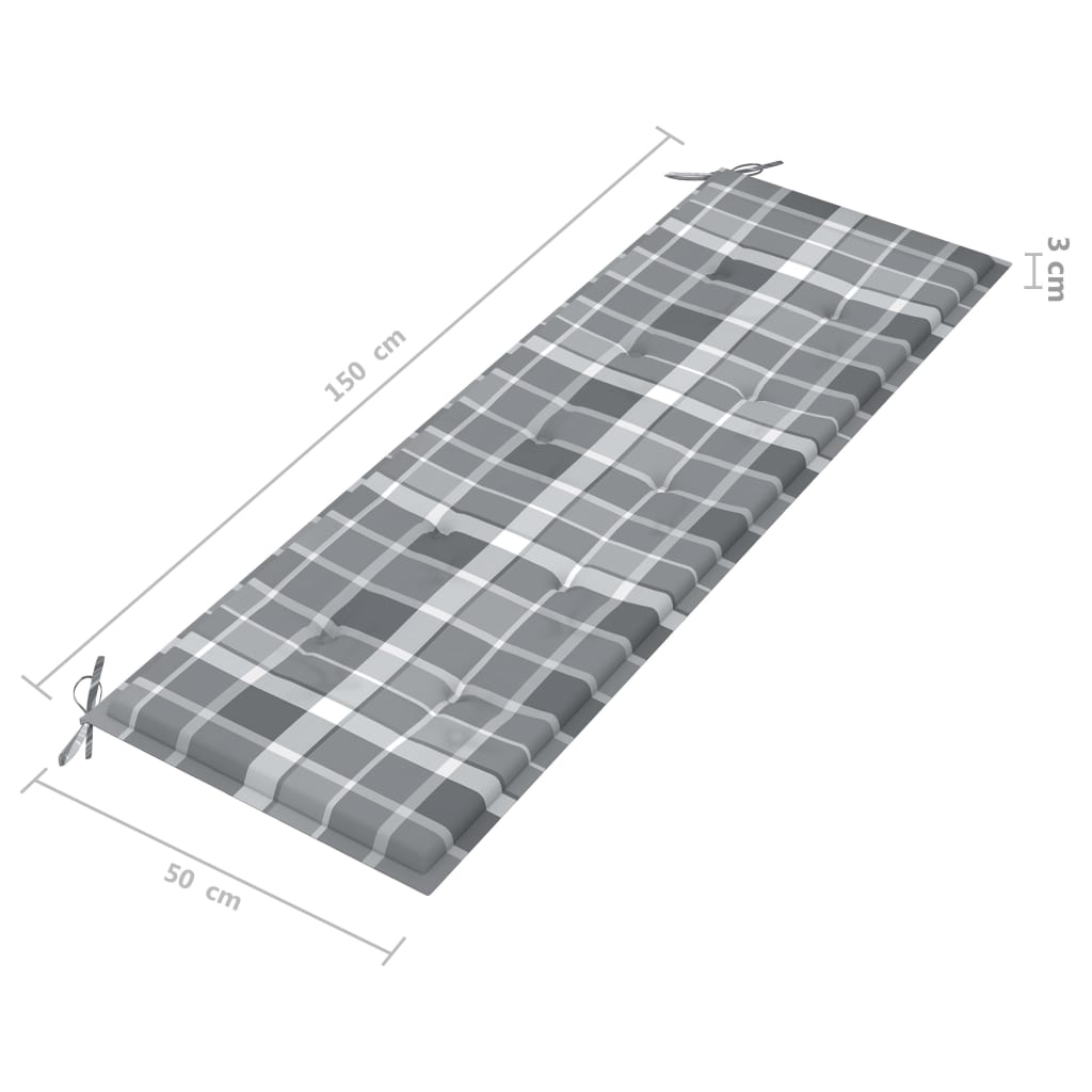 Banco de jardim 3 lugares c/ almofadão 150 cm eucalipto maciço