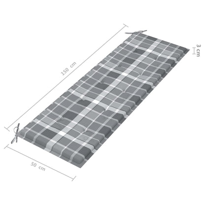 Banco de jardim 3 lugares c/ almofadão 150 cm eucalipto maciço