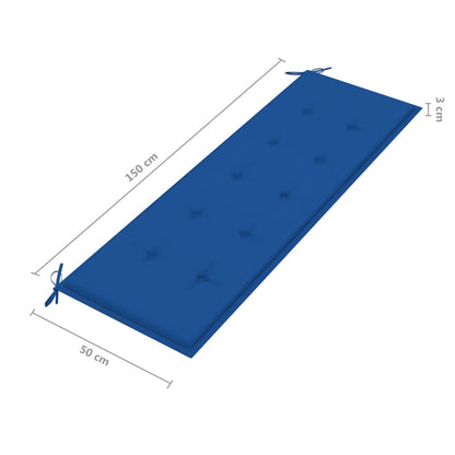 Banco de jardim 3 lugares c/ almofadão 150 cm eucalipto cinza