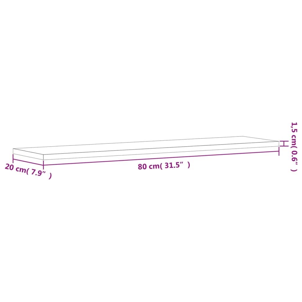 Prateleiras p/ estante 4pcs 80x20x1,5cm contrapl. cinza cimento