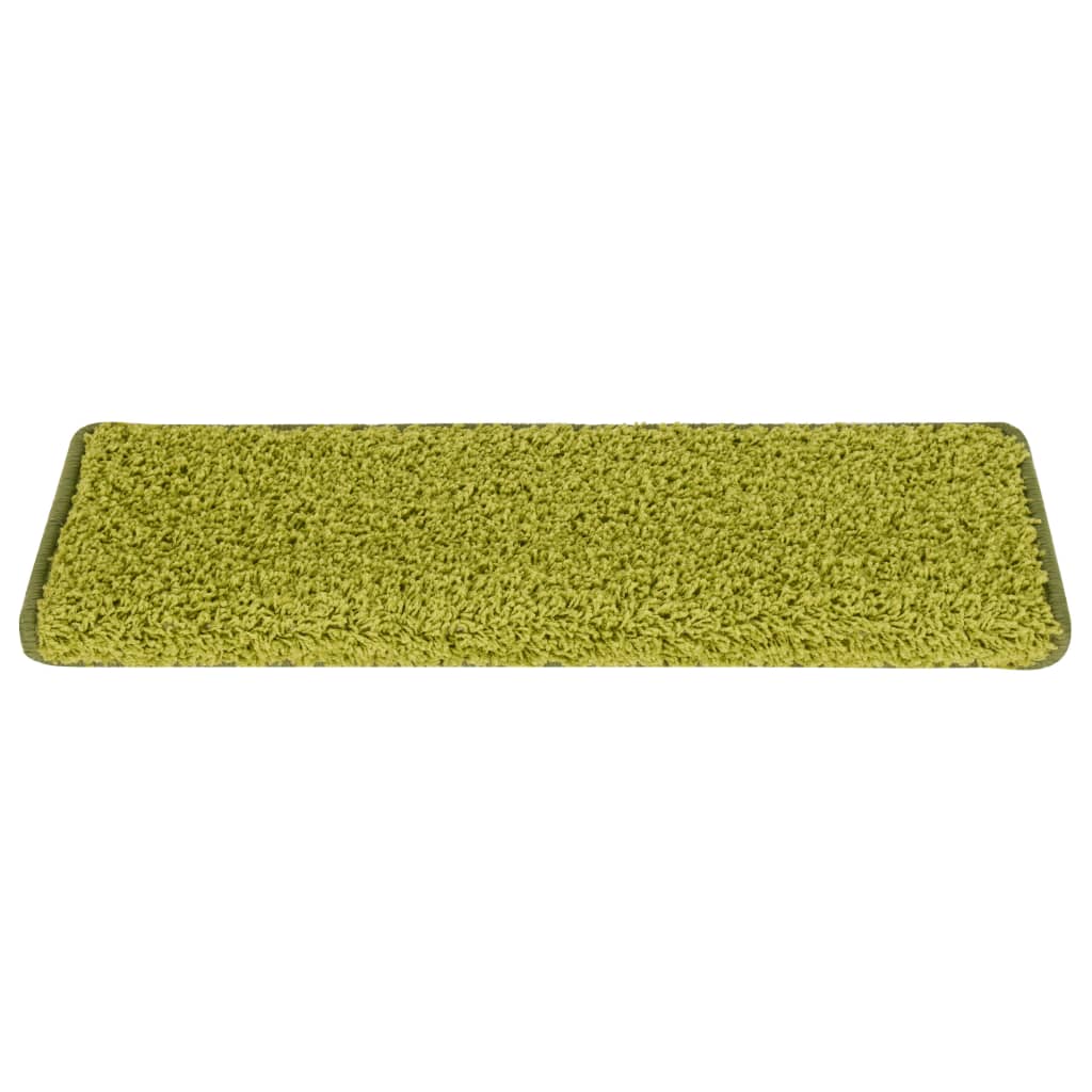 Tapete/carpete para degraus 15 pcs 65x21x4 cm verde