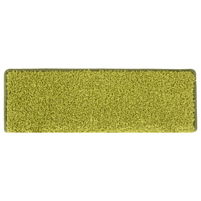 Tapete/carpete para degraus 15 pcs 65x21x4 cm verde