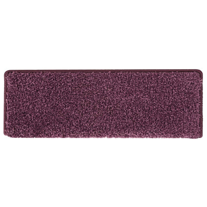 Tapete/carpete para degraus 15 pcs 65x21x4 cm roxo-escuro