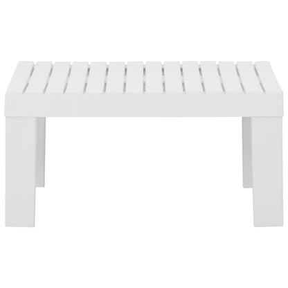 3 pcs conjunto lounge de jardim com almofadões plástico branco