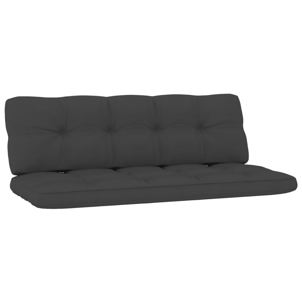 2 pcs conjunto lounge de jardim com almofadões pinho impregnado