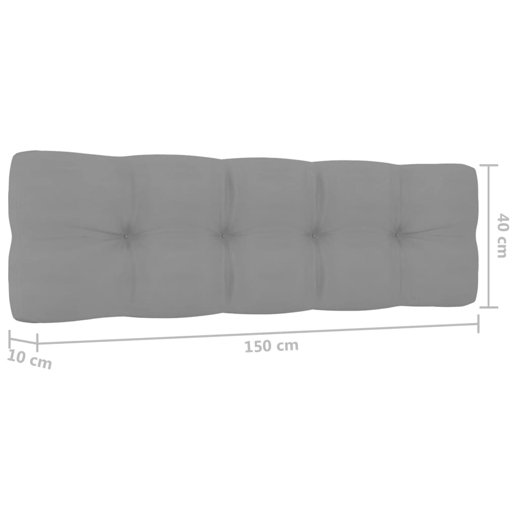 2 pcs conjunto lounge de jardim com almofadões pinho impregnado