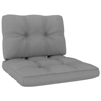 4 pcs conjunto lounge de jardim com almofadões pinho impregnado