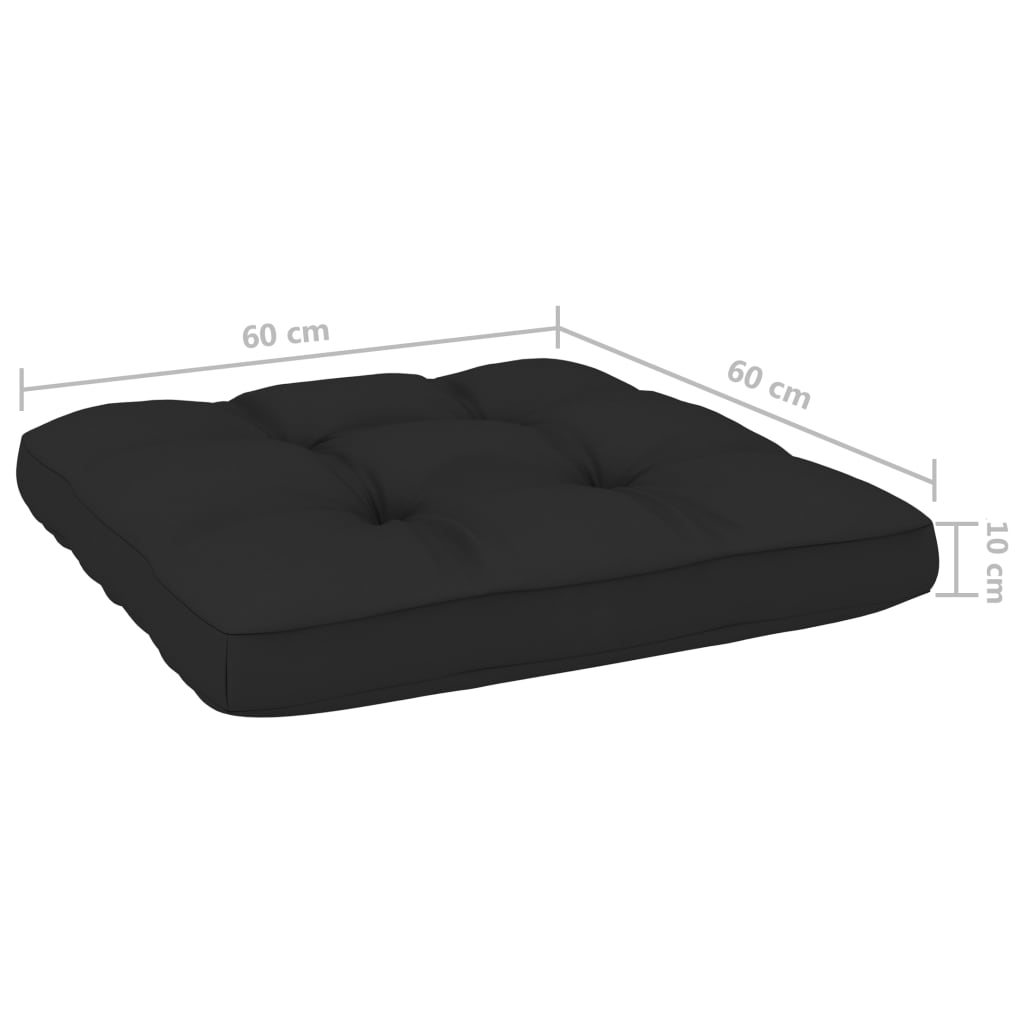 3 pcs conjunto lounge de jardim com almofadões pinho impregnado