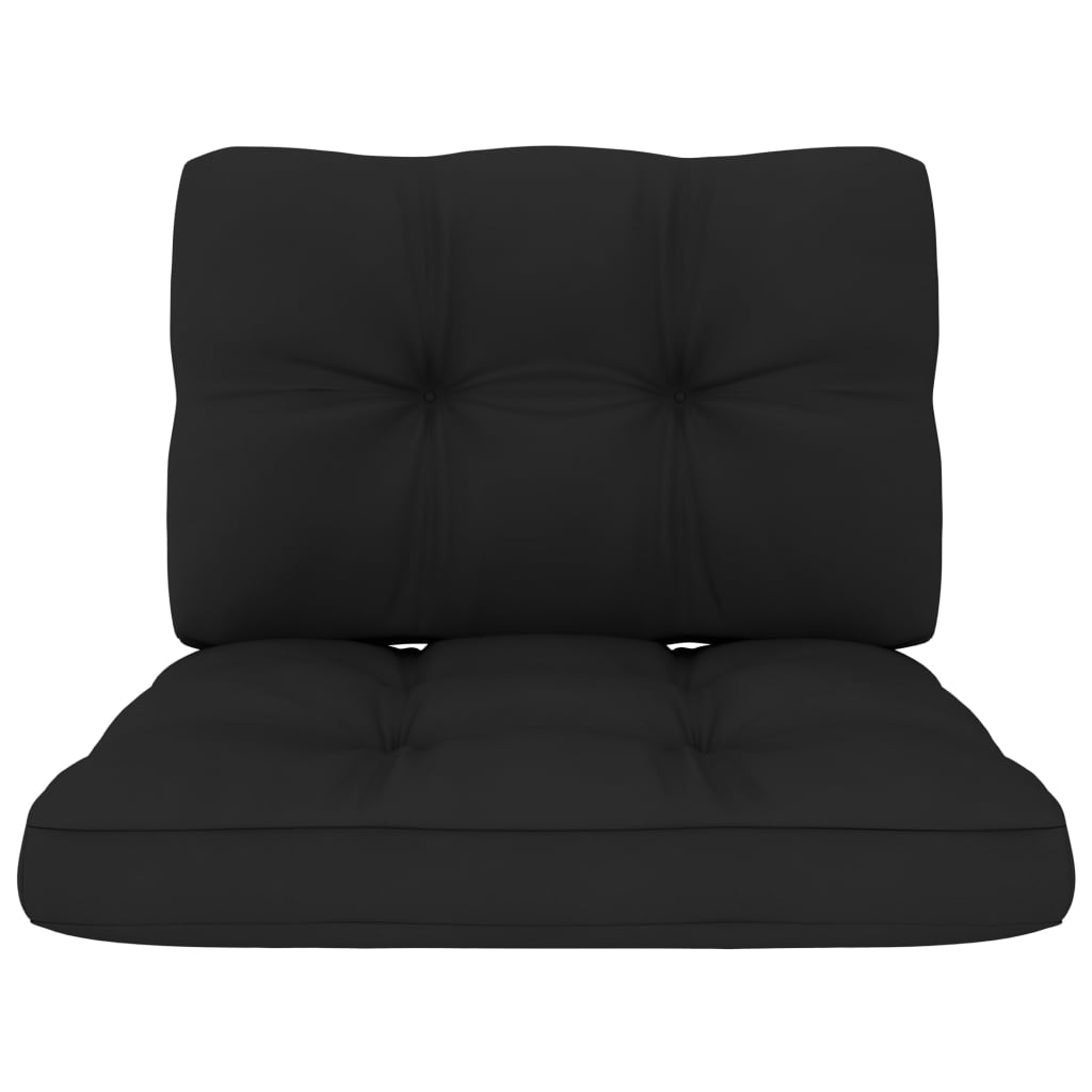 3 pcs conjunto lounge de jardim com almofadões pinho impregnado