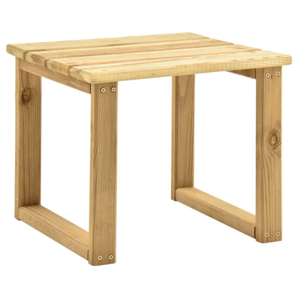 Espreguiçadeira de jardim com mesa e almofadão pinho impregnado