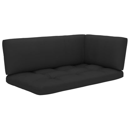 4 pcs conj. lounge paletes c/ almofadões pinho impregnado cinza