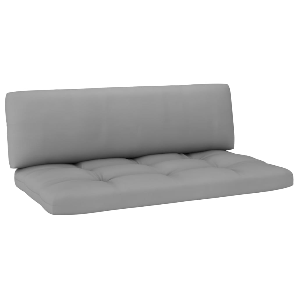 4 pcs conj. lounge paletes + almofadões pinho impregnado branco