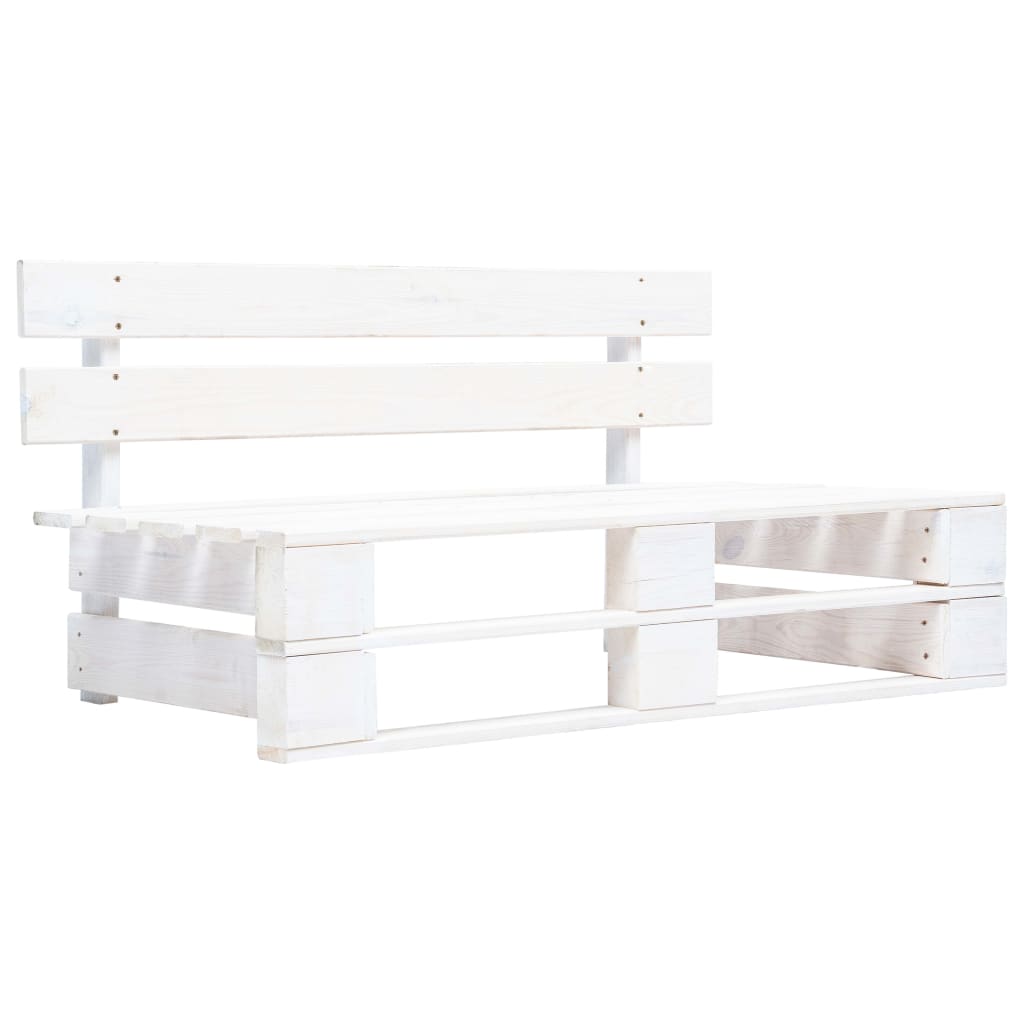 4 pcs conj. lounge paletes + almofadões pinho impregnado branco