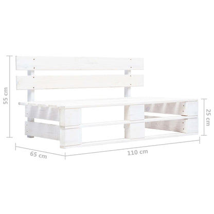 4 pcs conj. lounge paletes + almofadões pinho impregnado branco