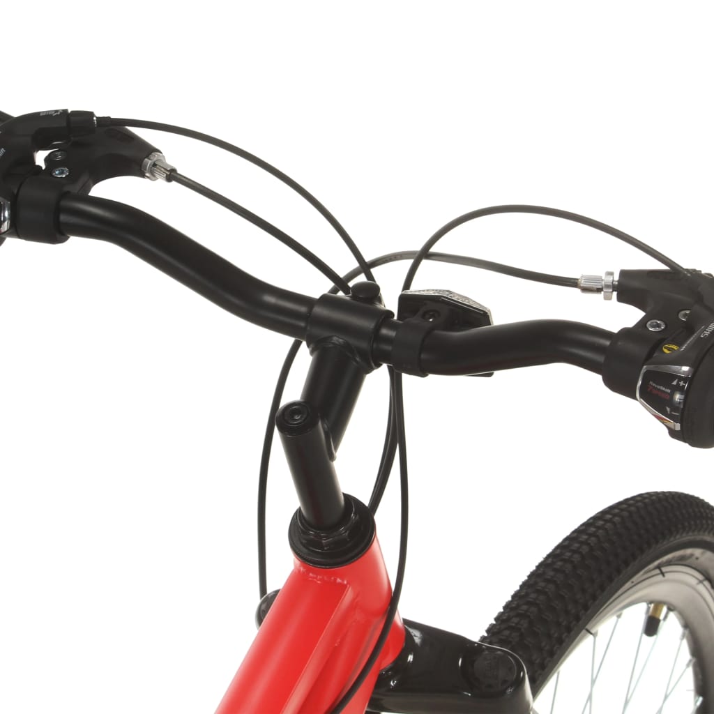 Bicicleta de montanha 21 velocidades roda 27,5" 38 cm vermelho