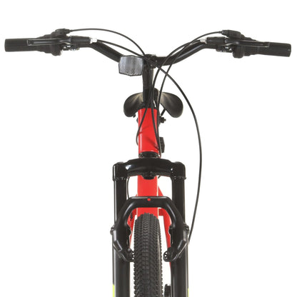 Bicicleta de montanha 21 velocidades roda 27,5" 38 cm vermelho