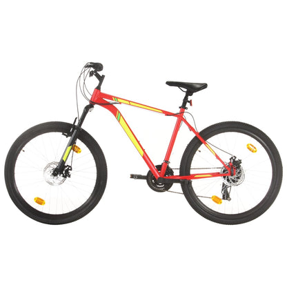 Bicicleta de montanha 21 velocidades roda 27,5" 42 cm vermelho