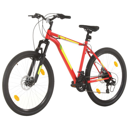 Bicicleta de montanha 21 velocidades roda 27,5" 42 cm vermelho