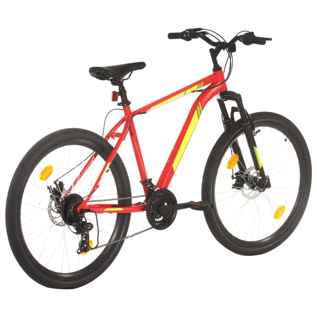 Bicicleta de montanha 21 velocidades roda 27,5" 42 cm vermelho