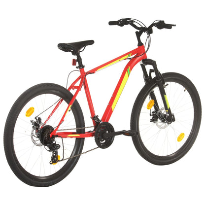 Bicicleta de montanha 21 velocidades roda 27,5" 50 cm vermelho