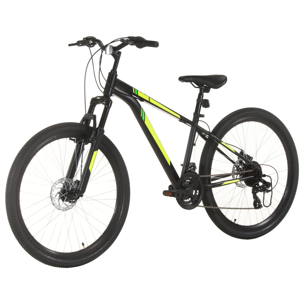 Bicicleta de montanha 21 velocidades roda 27,5" 38 cm preto