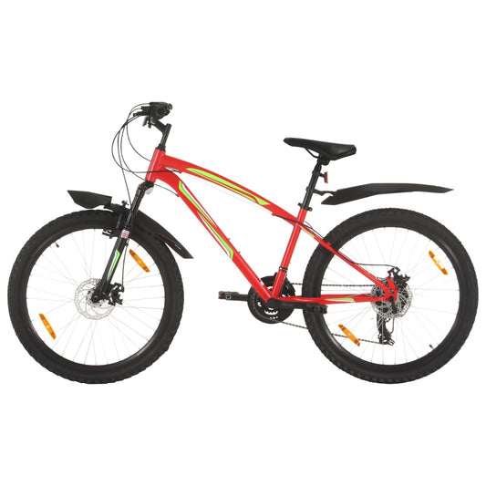 Bicicleta de montanha 21 velocidades roda 36 cm vermelho