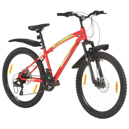 Bicicleta de montanha 21 velocidades roda 36 cm vermelho