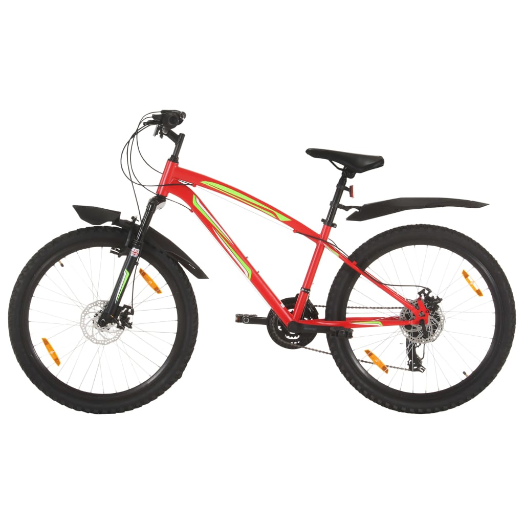 Bicicleta de montanha 21 velocidades roda 26" 42 cm vermelho