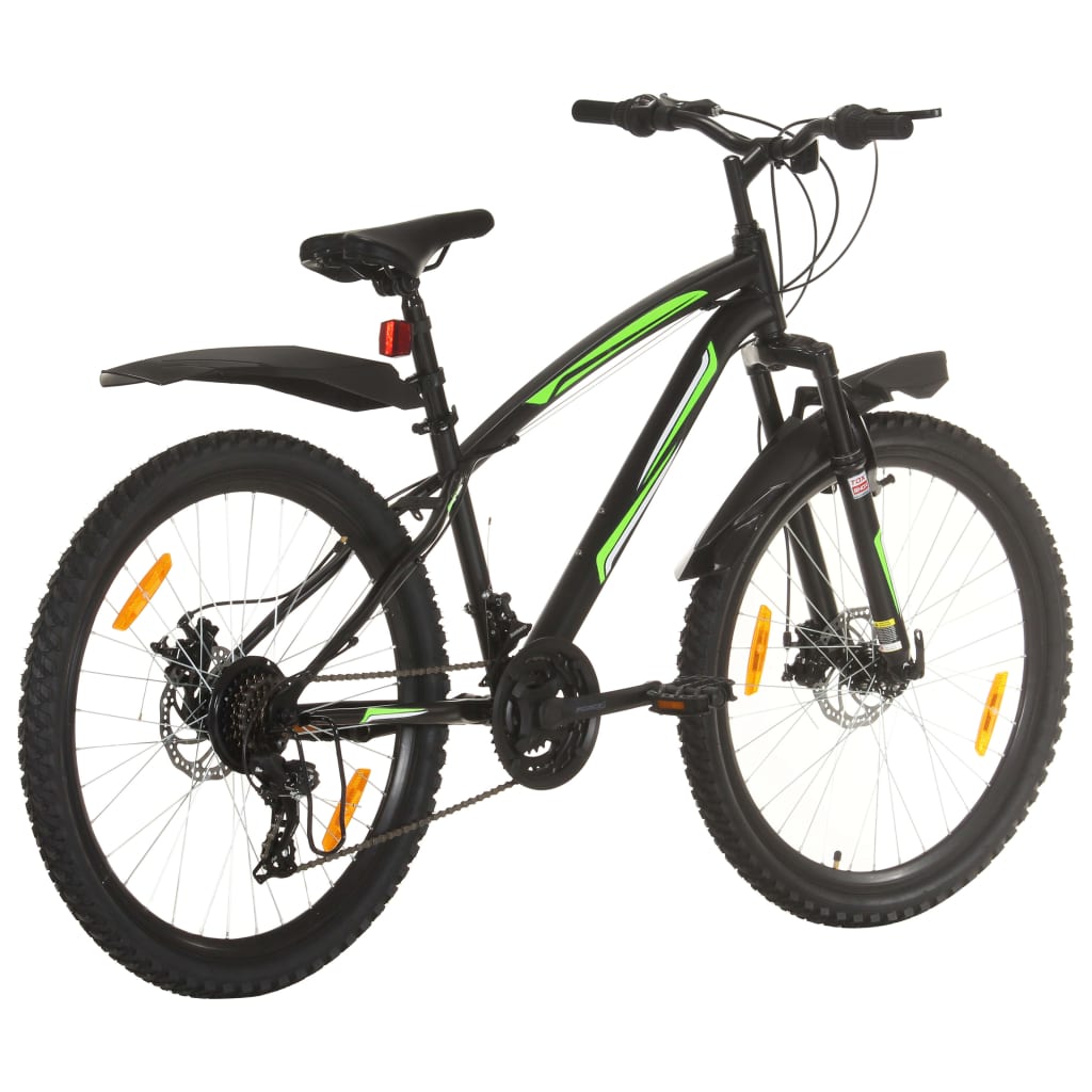 Bicicleta de montanha 21 velocidades roda 26" 46 cm preto