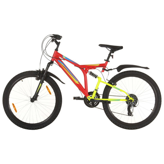 Bicicleta de montanha 21 velocidades roda 26" 49 cm vermelho