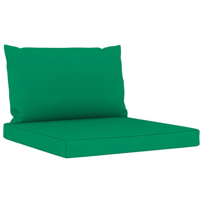 6 pcs conjunto lounge de jardim c/ almofadões verdes