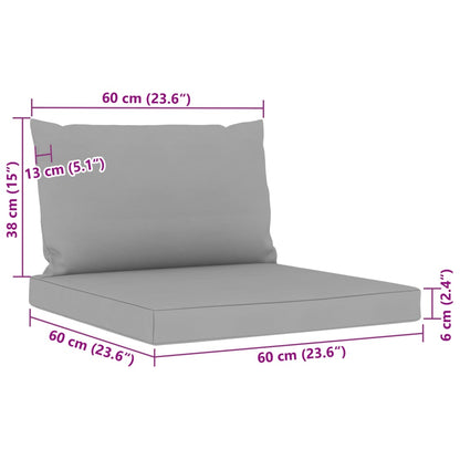 9 pcs conjunto lounge de jardim c/ almofadões cinzentos