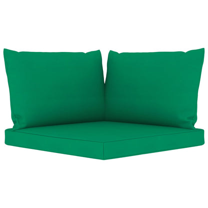 8 pcs conjunto lounge de jardim com almofadões verdes