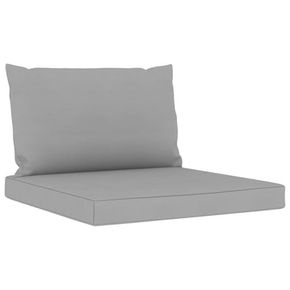 9 pcs conjunto lounge para jardim com almofadões cinzentos