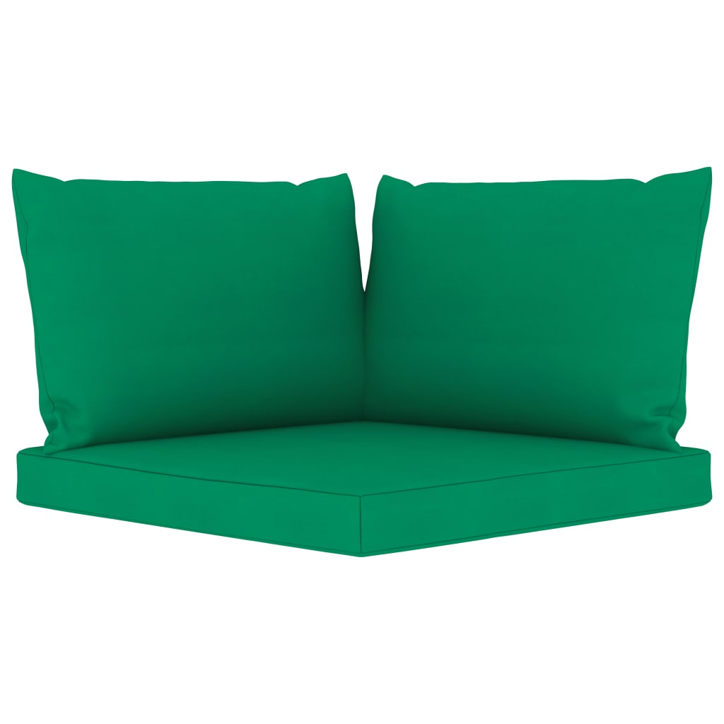 9 pcs conjunto lounge para jardim com almofadões verdes