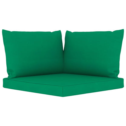 9 pcs conjunto lounge para jardim com almofadões verdes