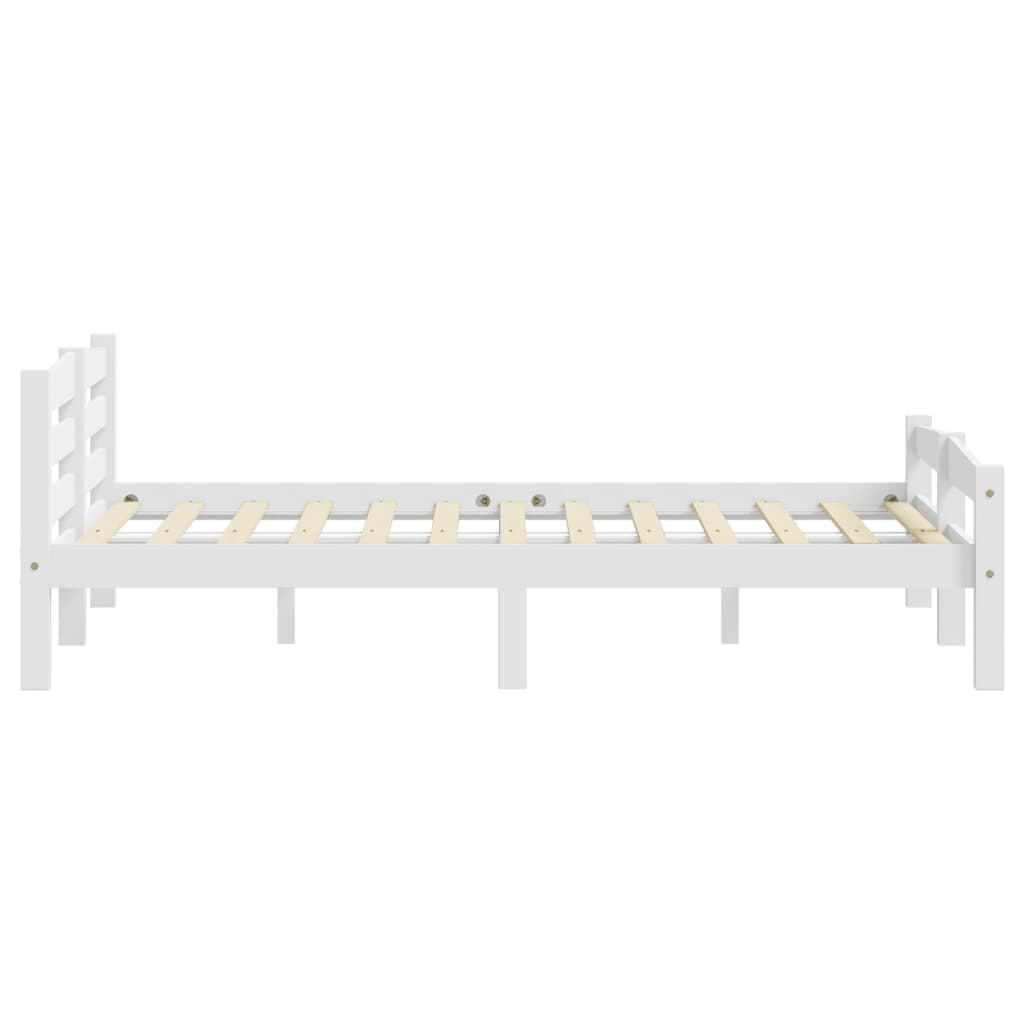 Estrutura de cama 200x200 cm pinho maciço branco