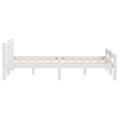 Estrutura de cama 200x200 cm pinho maciço branco