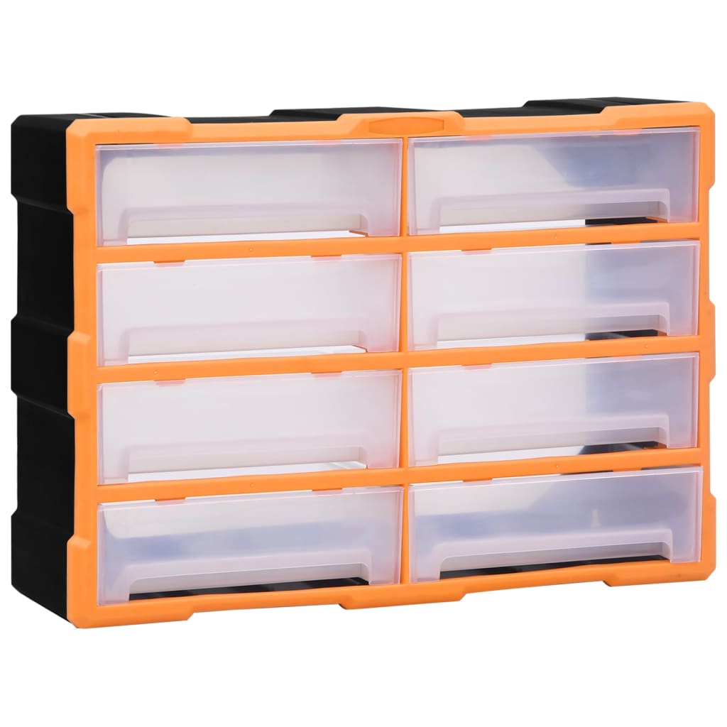 Caixa organizadora com 8 gavetas grandes 52x16x37 cm