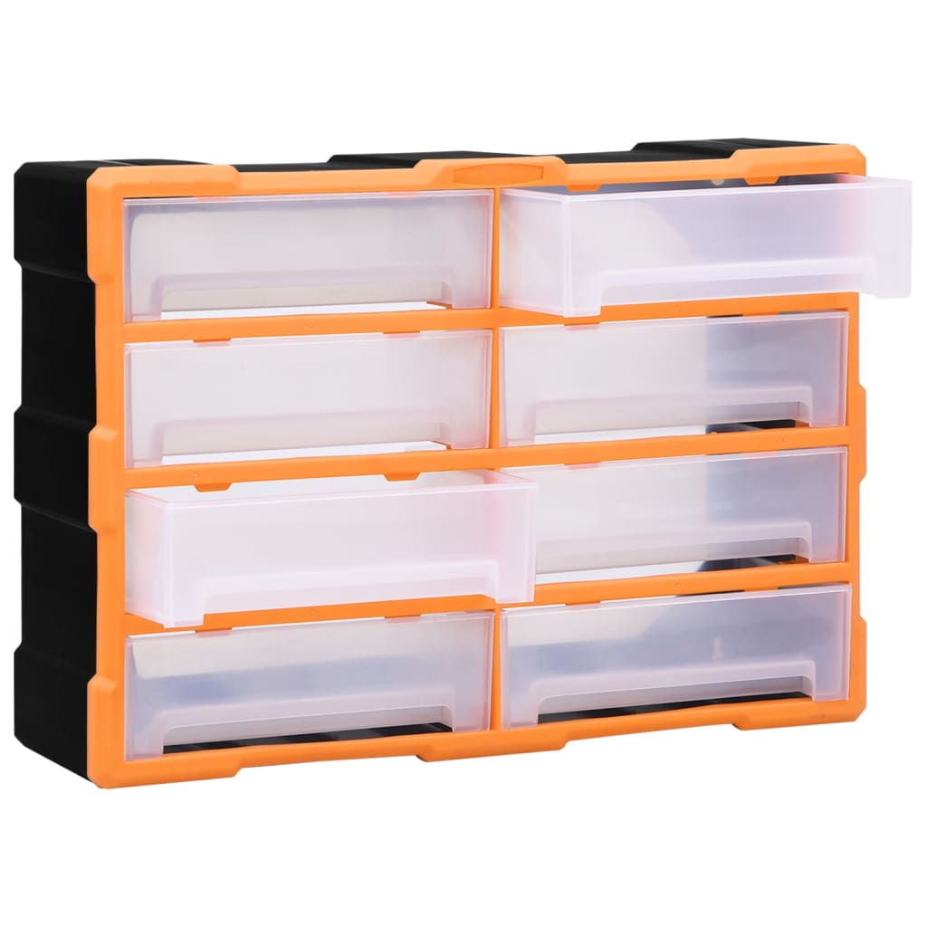 Caixa organizadora com 8 gavetas grandes 52x16x37 cm