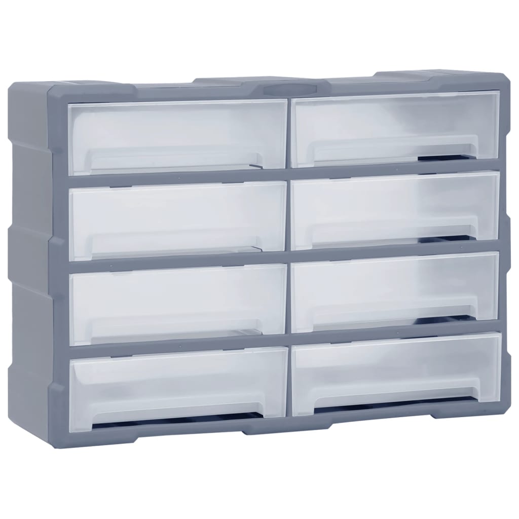 Caixa organizadora com 8 gavetas grandes 52x16x37 cm